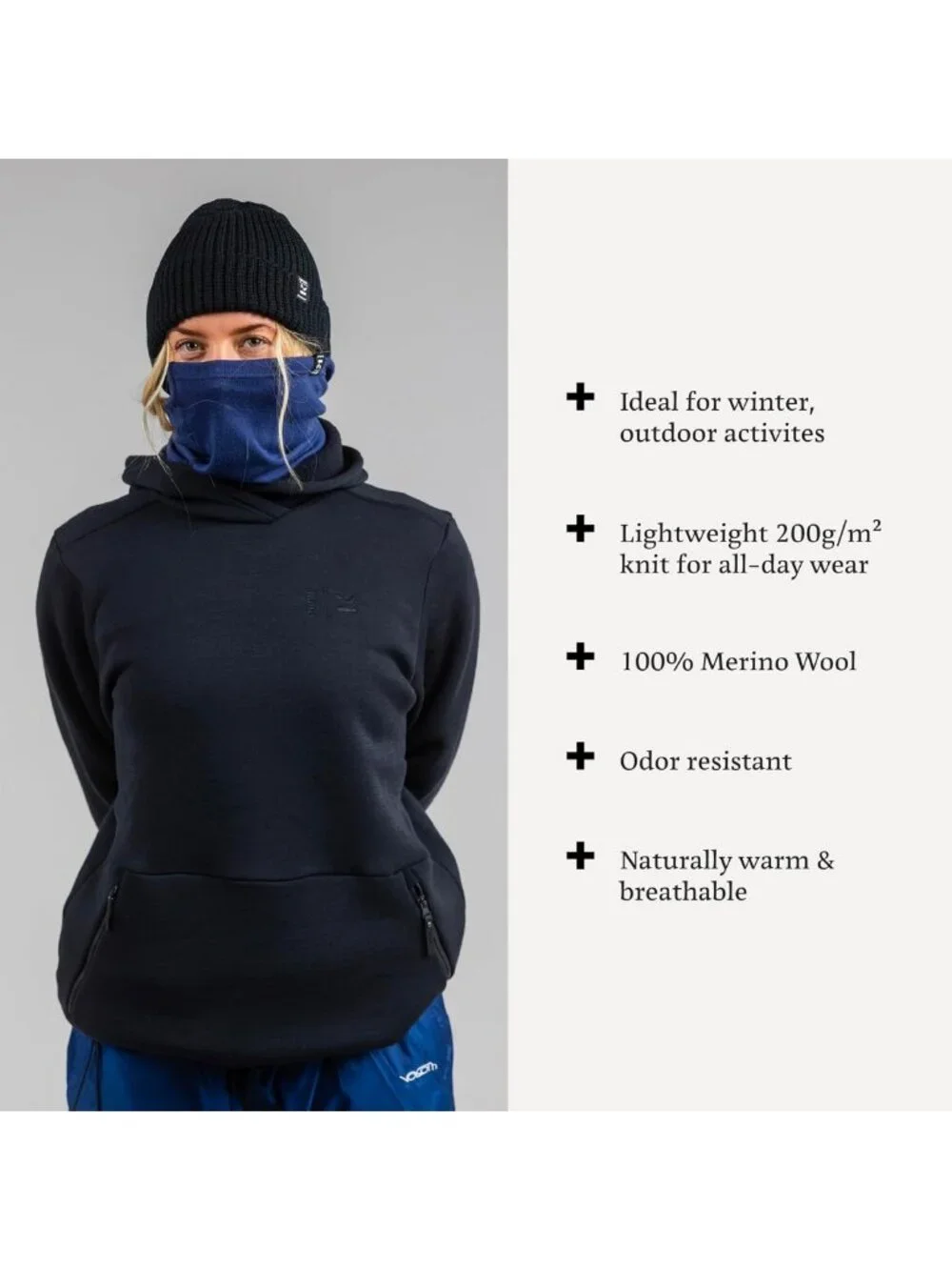 Lightweight Merino Wool Beanie - Unisex Fisherman Skully Cap - Warm Winter Knit